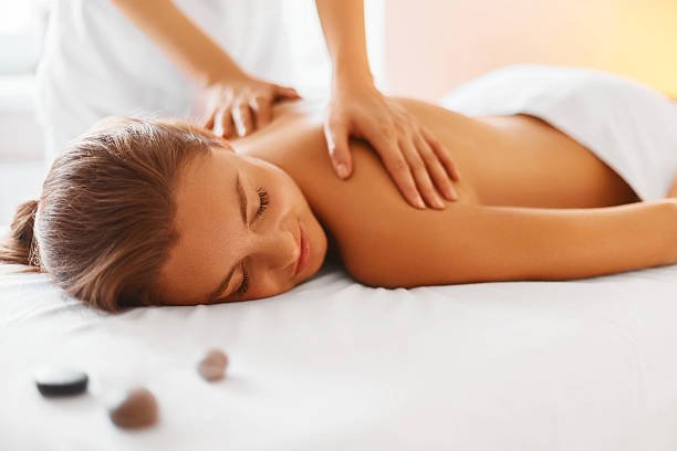 Person receiving a spa treatment